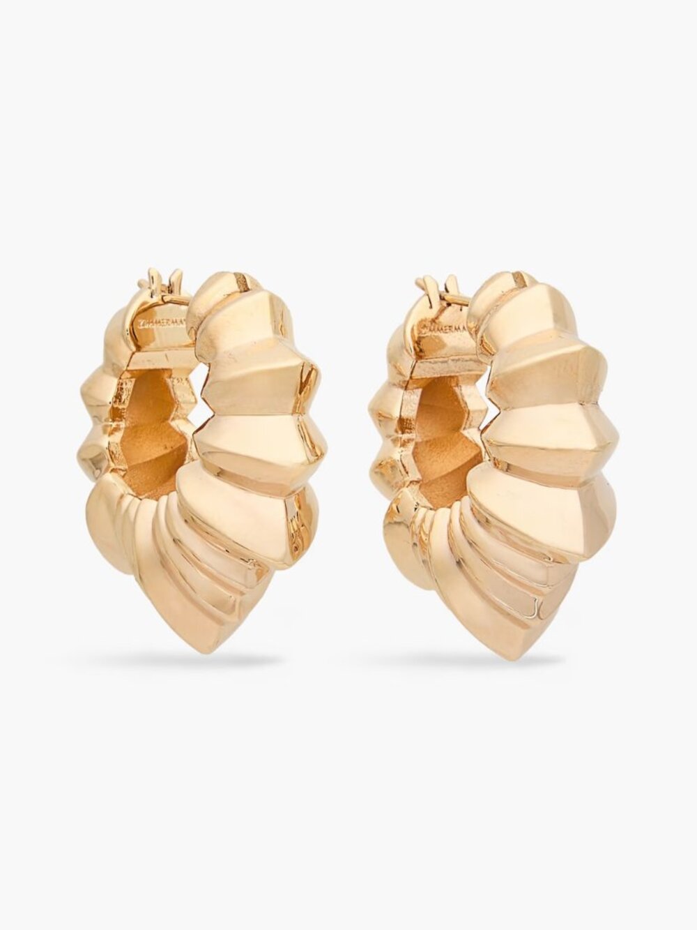 NWOT-BRAND NEW/NEVER WORN ZIMMERMAN GOLD TONE HOOP EARRINGS